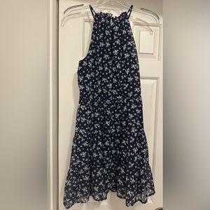 Navy Floral Halter Neck Sundress